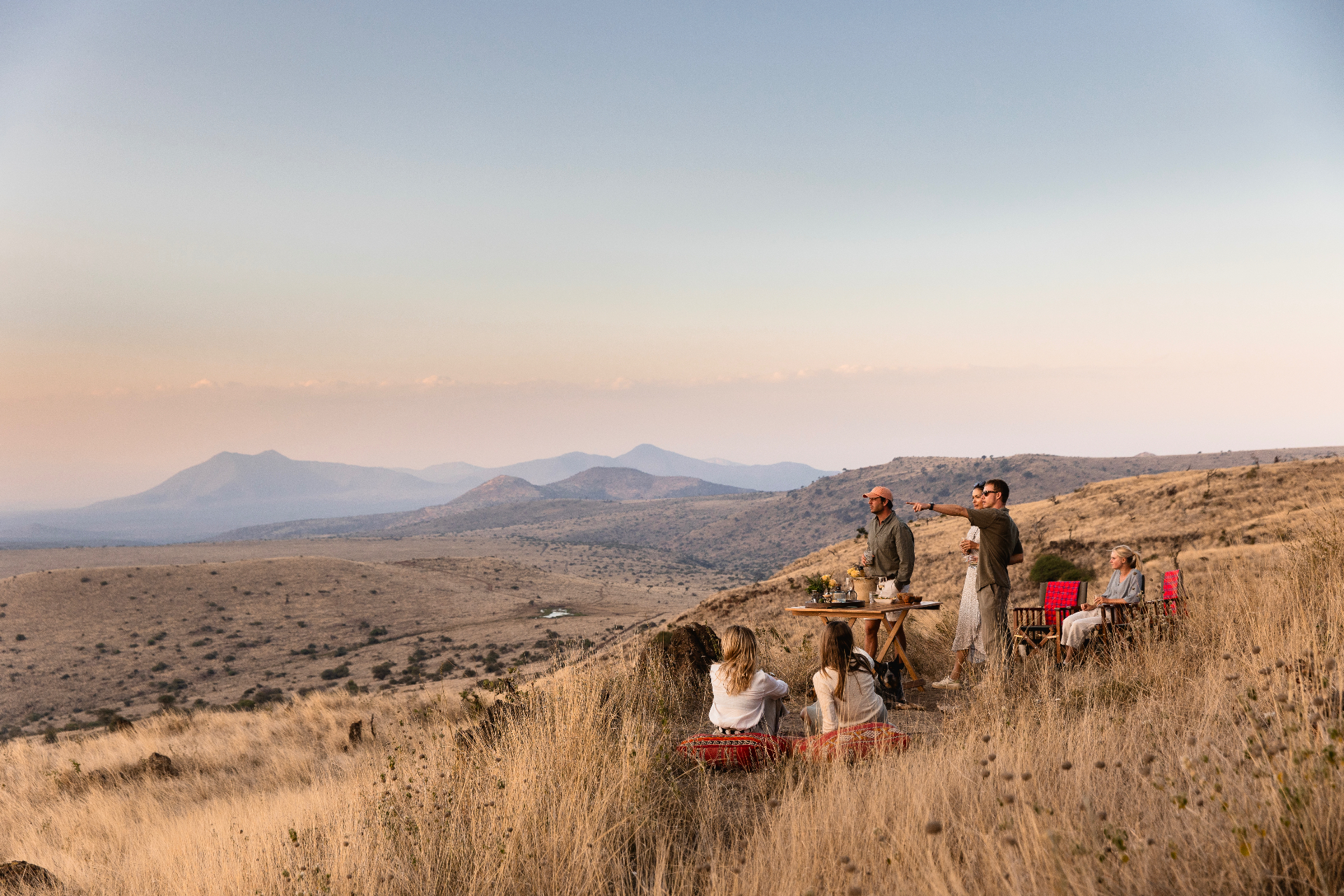 Sunset gathering in the bush